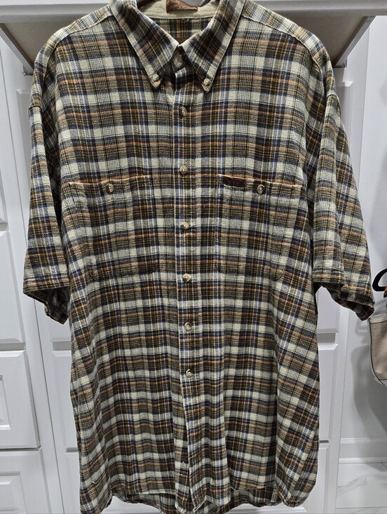 Browning Other - Browning Men's XXL Tall Plaid Button Front Shirt Short Sleeve Outdoor Hunting